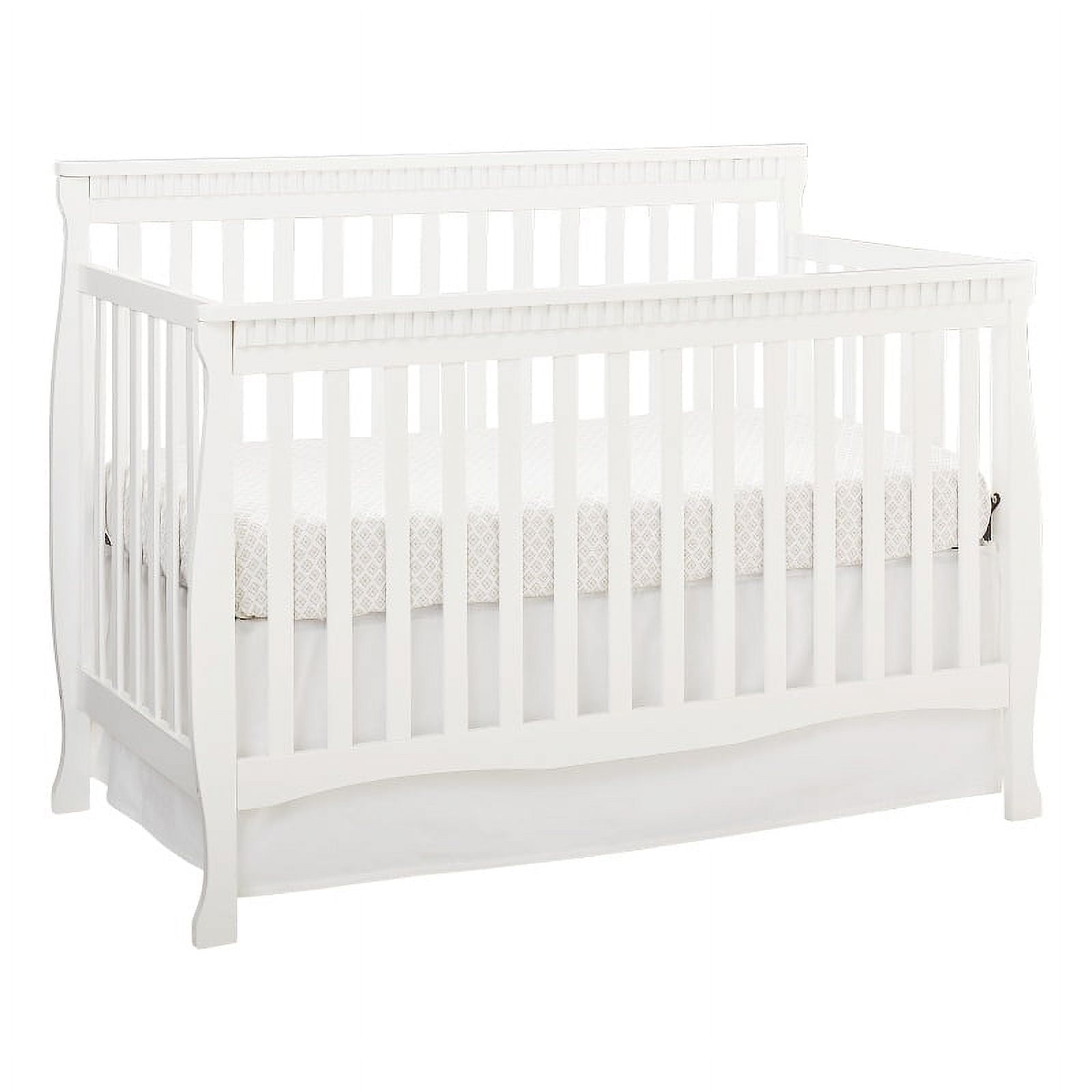 Westwood Design Emery Modern Wood Convertible Crib Slat in White Finish