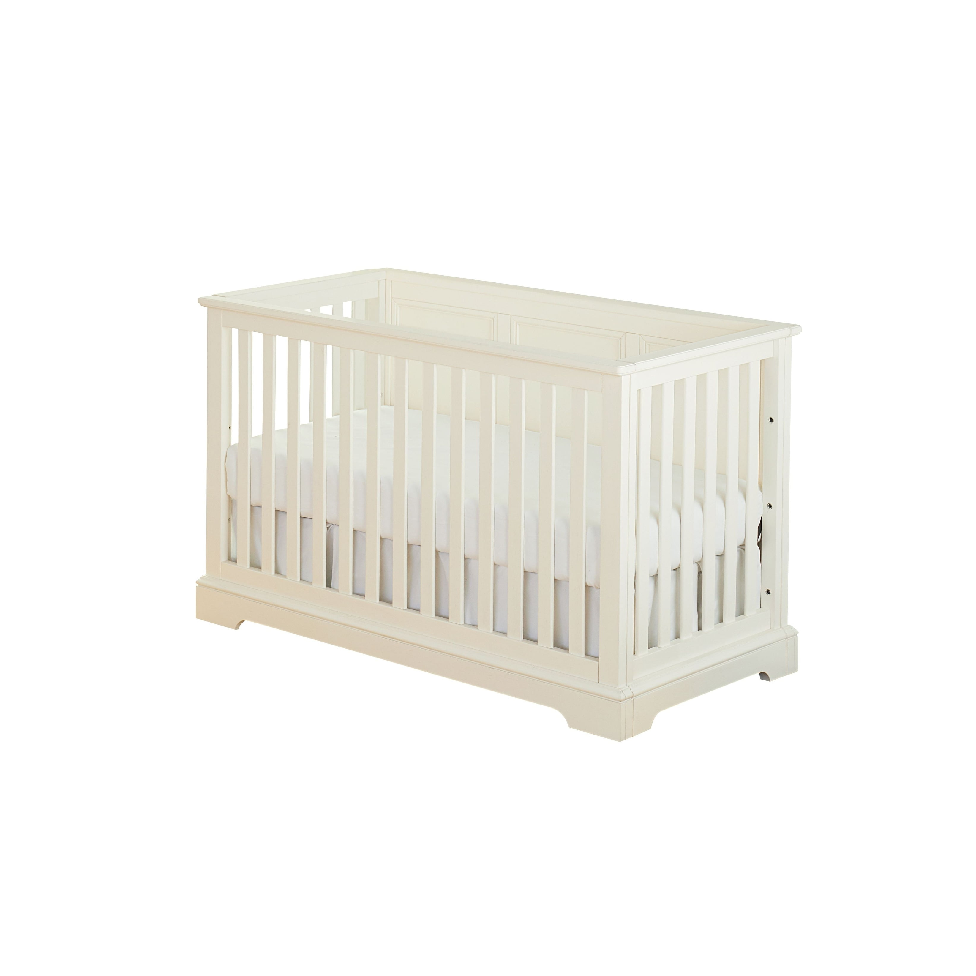 Hanley Chalk 4-in-1 Convertible Crib with Elegant Headboard