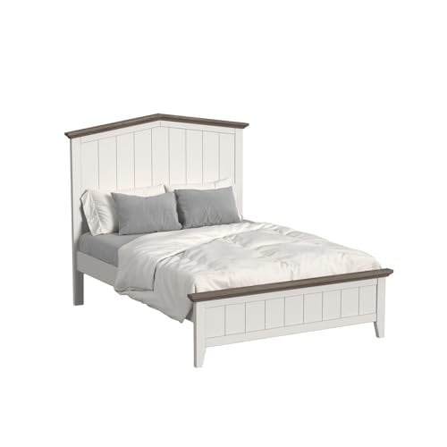 Westwood Design Lodge Farmhouse Wood Complete Full Bed in Cookies/Cream