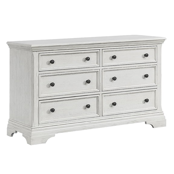 Westwood Design Olivia 6-Drawer Dresser Brushed White