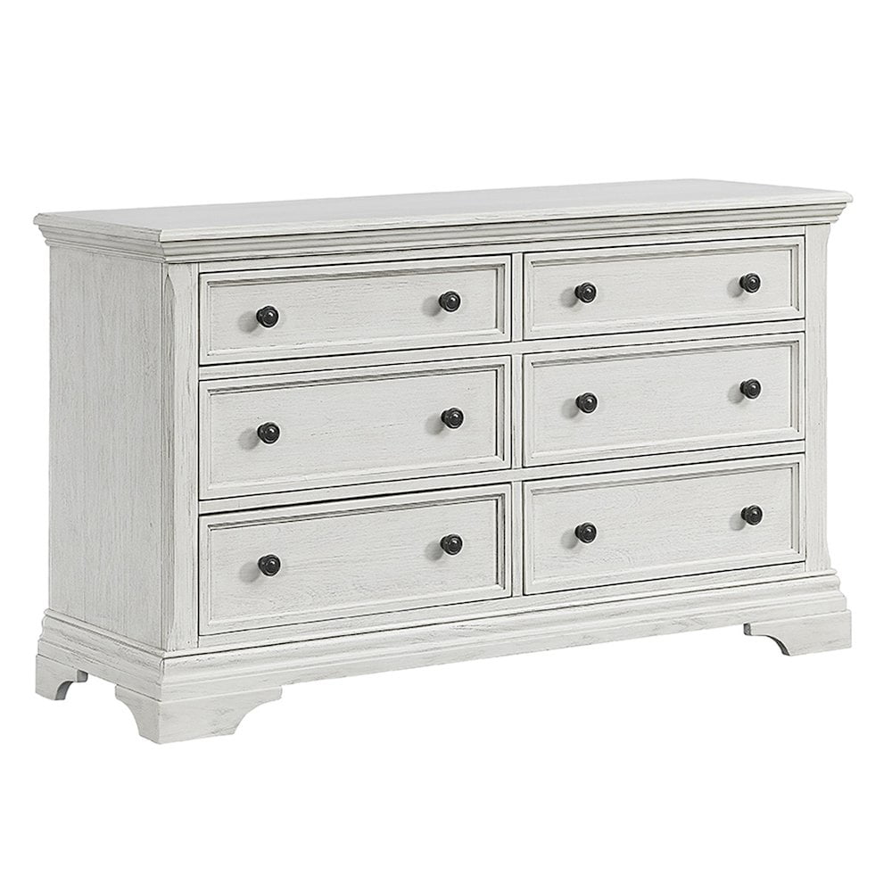 Westwood Design Olivia 6-Drawer Dresser, Brushed White