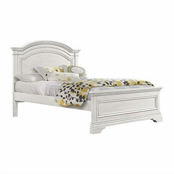 Westwood Design Olivia Traditional Wood Complete Full Bed in Brushed White