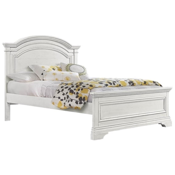 Westwood Design Olivia Traditional Wood Complete Full Bed in Brushed White