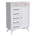thumbnail image 1 of Westwood Design Rowan Modern Wood Chifferobe in Ash Linen White Finish, 1 of 3