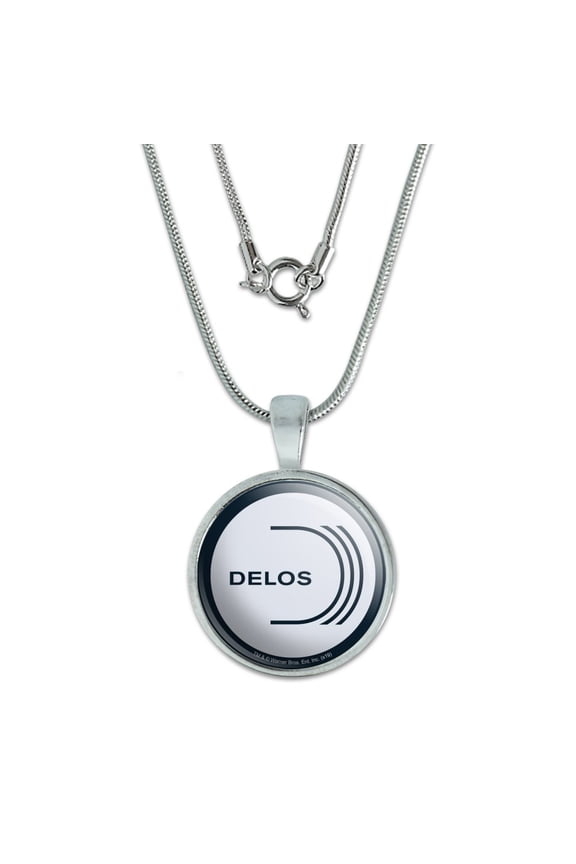 Westworld Delos Logo 0.75" Pendant with Sterling Silver Plated Chain