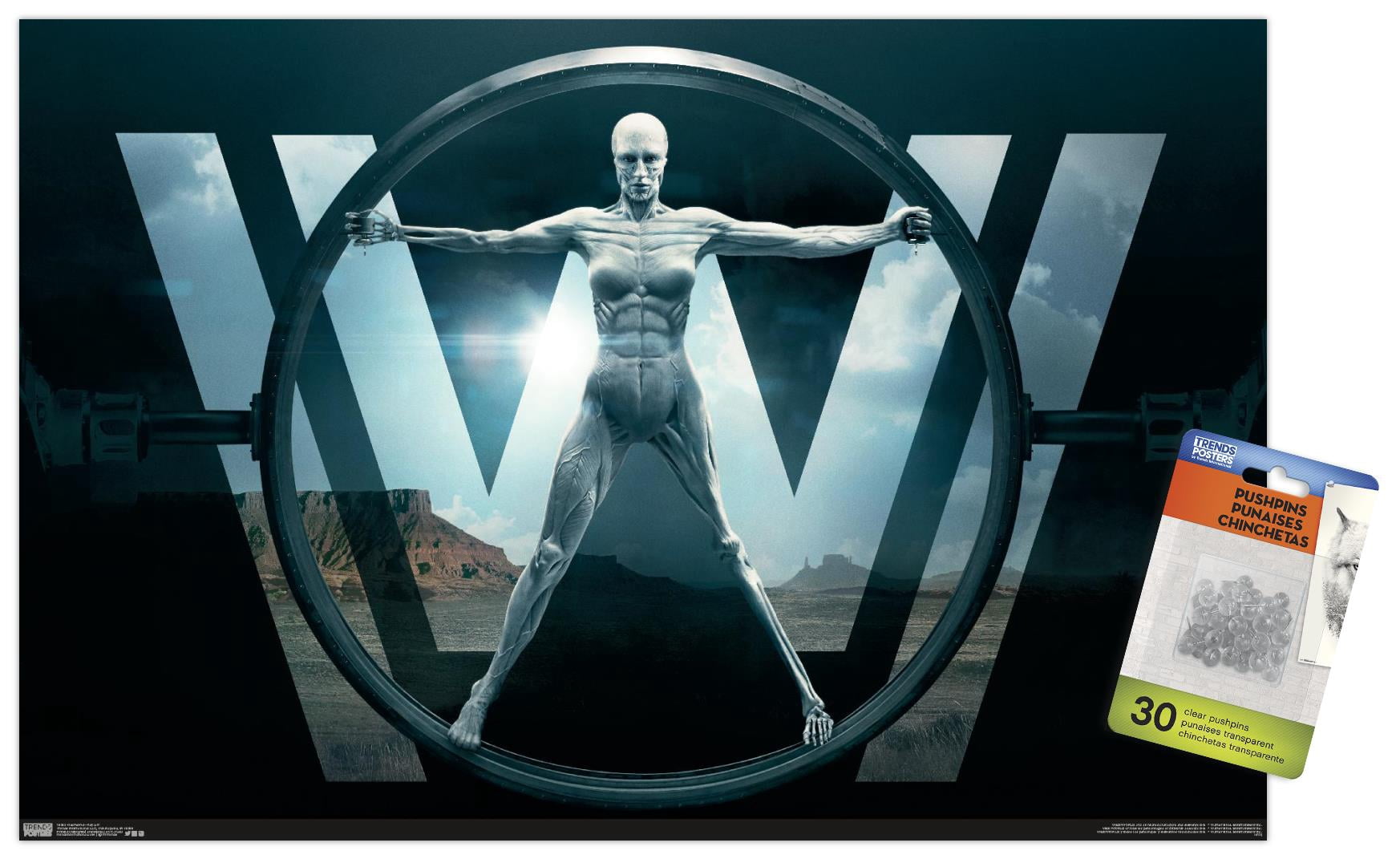 Westworld - Key Art Wall Poster with Pushpins, 14.725" x 22.375"