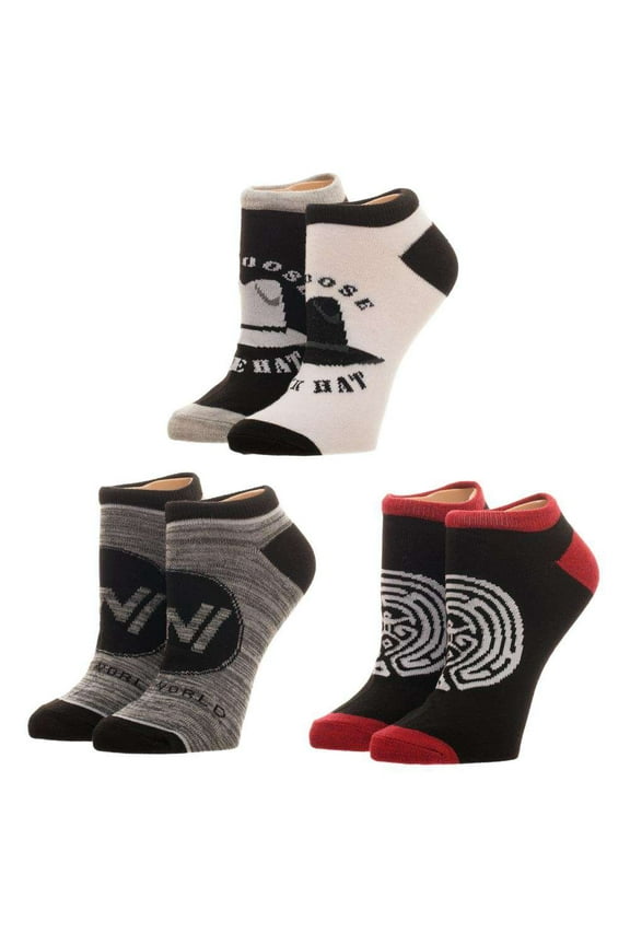 Westworld Live Without Limits Juniors Ankle Socks 3-Pack
