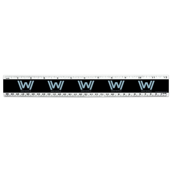 Westworld Logo 12 Inch Standard and Metric Plastic Ruler