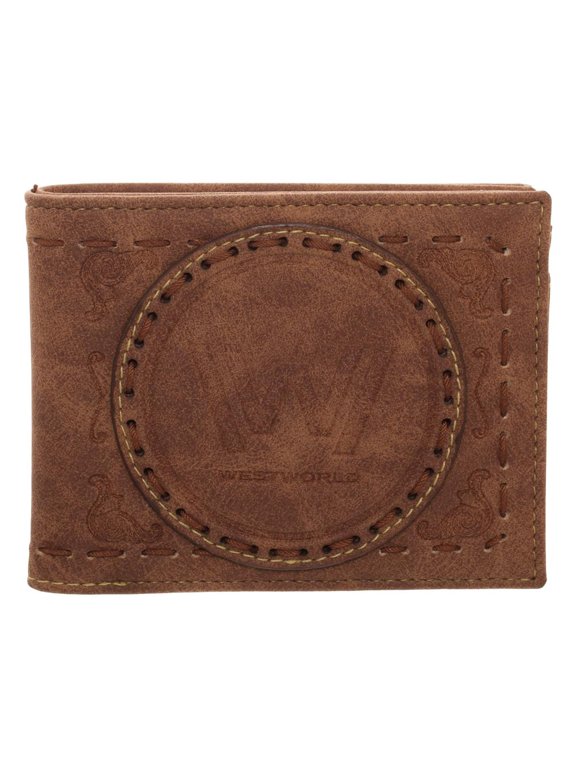 Westworld Logo Bi-Fold Wallet with Saddle Stitching