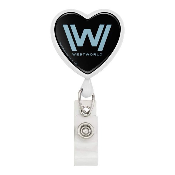 Westworld Logo Heart Lanyard Retractable Reel Badge ID Card Holder