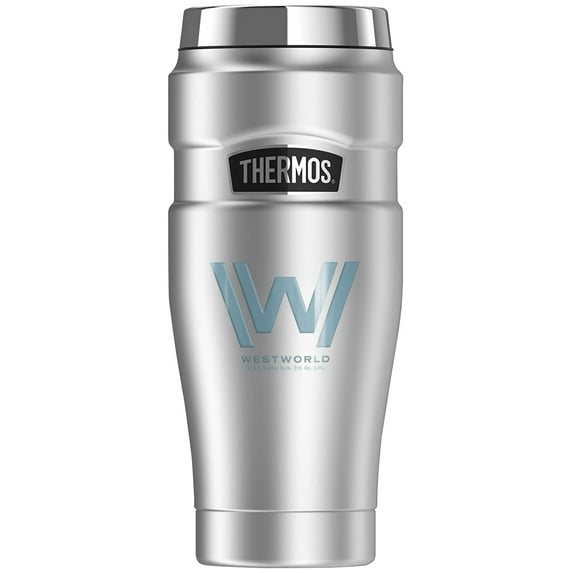 Westworld Logo THERMOS STAINLESS KING Stainless Steel Travel Tumbler, Vacuum insulated & Double Wall, 16oz