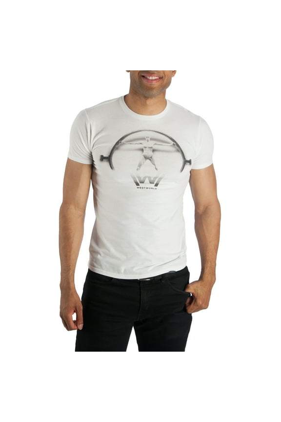 Westworld Logo with Vitruvian Man Symbol Tee-XX-Large