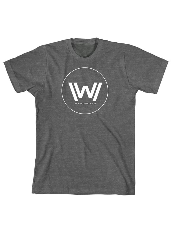 Westworld Show Logo Men's Charcoal Graphic Tee-XXL