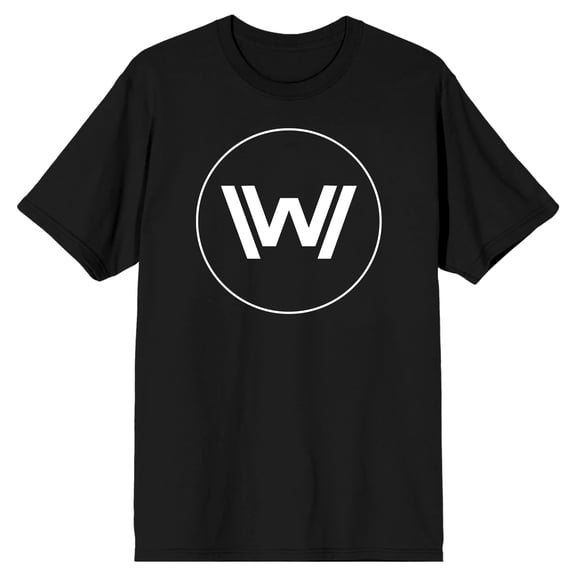 Westworld TV Series Logo Men's Black T-shirt-Large