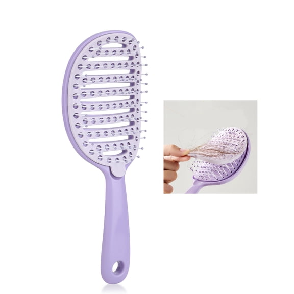 Wet And Dry Use Volumizing Hair Comb With Auto Cleaning Design For Gentle Detangling And Comfortable Ergonomic Grip