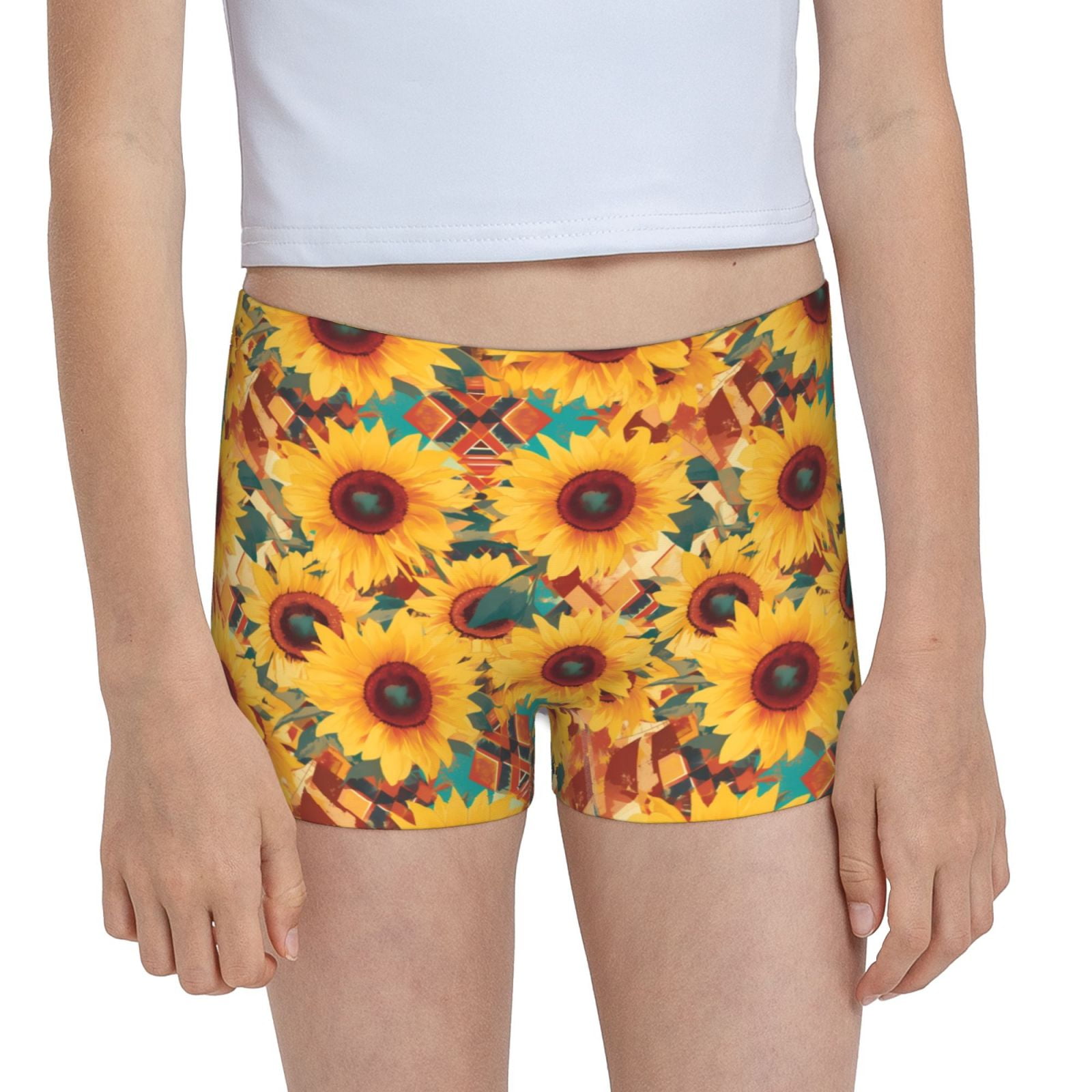 Easygdp Colorful Bohemian Sunflower Girls Hipster Cotton Underwear