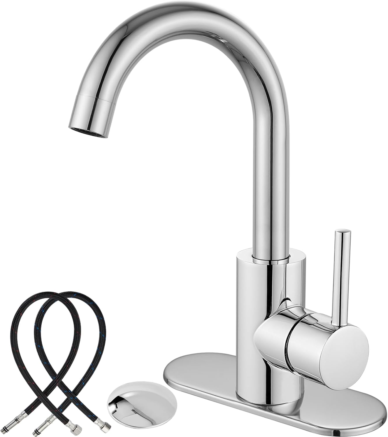 Wet Bar Sink Faucet,Single Handle Bathroom Kitchen Faucet 1 Hole Faucet