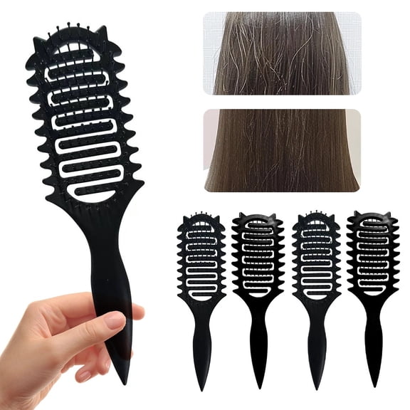 Wet Brush Detangling Brush,Detangler Brush (Black) - Wet & Dry Tangle-Free Hair Brush for Women & Men - No Tangle Soft & Flexible Bristles for Straight, Curly, & Thick Hair