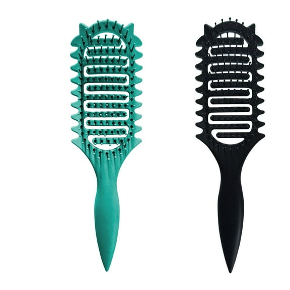 Wet Brush Detangling,Detangler (Rose Red& Purple, 2 Pack), Dry Tangle-Free Hair Brush for Women & Men, No Tangle, Soft and Flexible Bristles for Straight, Curly and Thick Hair