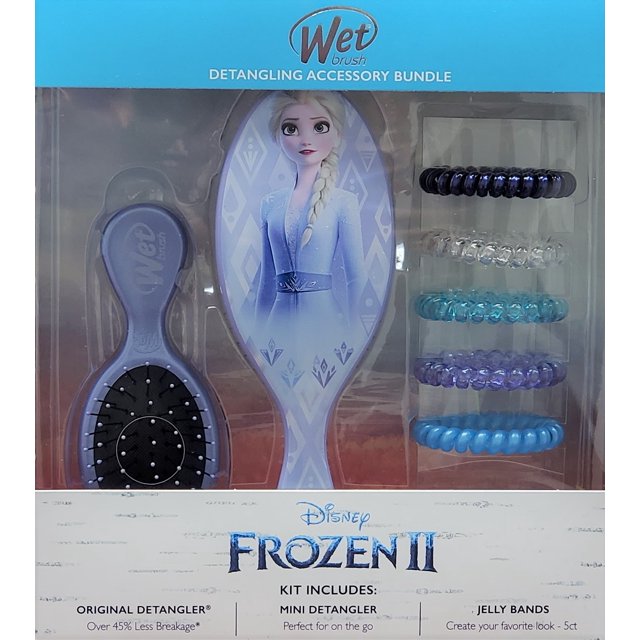 Wet Brush Disney Frozen II Elsa Wet Brush Detangling Accessory Bundle