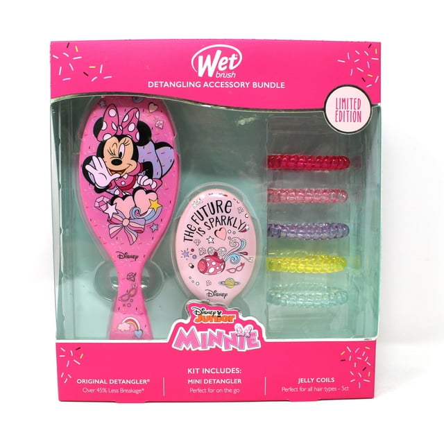 Wet Brush Disney Jr Minnie Detangling Accessory Bundle Set 7 Count