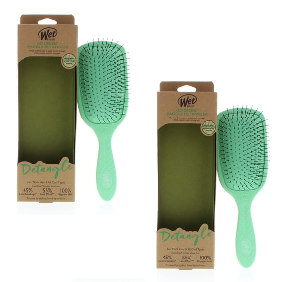 Wet Brush Go Green Paddle Detangler Green Model# BIO831GREN (2 Pack)