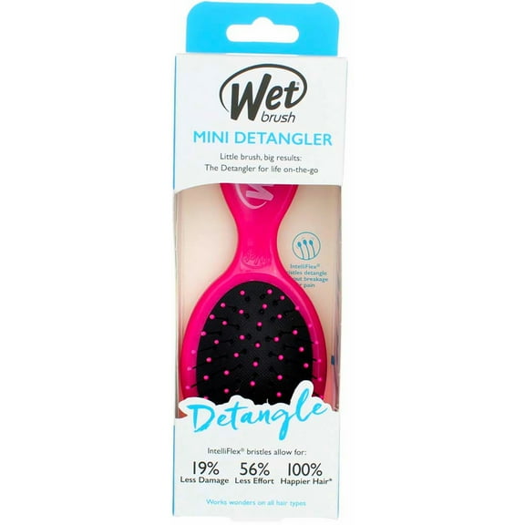Wet Brush Mini Detangler, Pink (4 pack) (Bundle)
