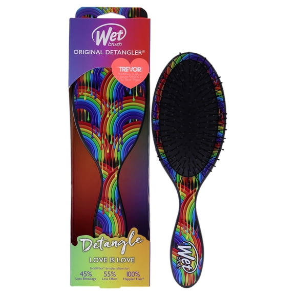 Wet Brush Original Detangler Pride Brush - Rainbow Drizzle - 1 Pc