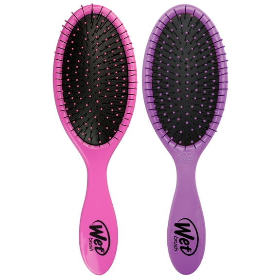 Wet Brush Original Detanlger 2-Piece Set, Pink & Purple