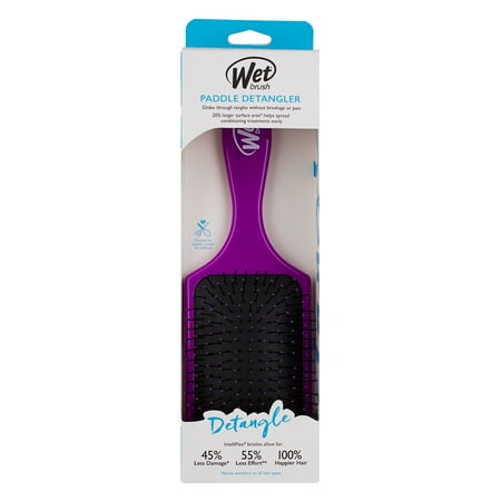 Wet Brush Paddle Detangler, Purple (6 Pack) (Bundle)
