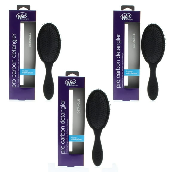 Wet Brush Pro Carbon Detangler Model# BWP830CRBL (3 Pack)