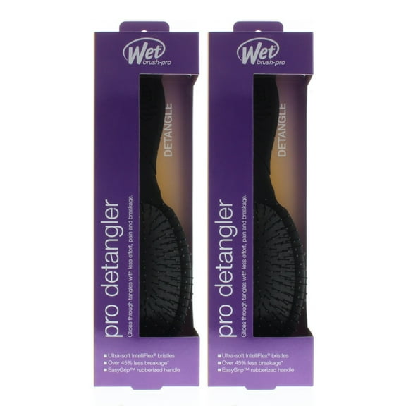 Wet Brush Pro Detangler Black Model# BWP830PROBK (2 Pack)