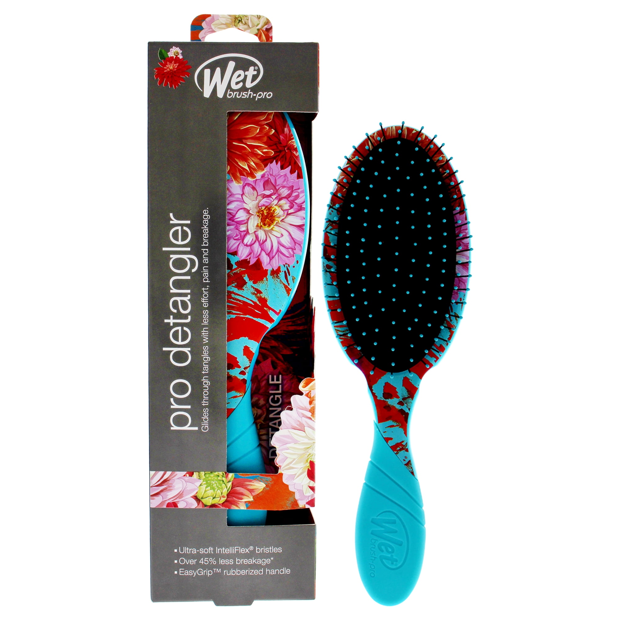 Wet Brush Pro Detangler Hyper Floral Brush Teal, 1 Pc Hair Brush