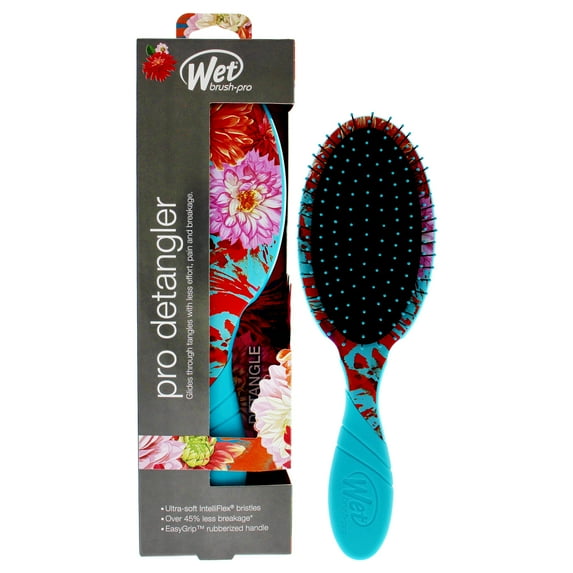 Wet Brush Pro Detangler Hyper Floral Brush - Teal, 1 Pc Hair Brush