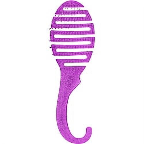Wet Brush Shower Detangler with Drying Hook - Purple