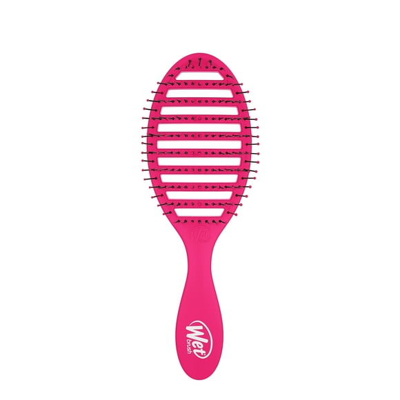 Wet Brush Speed Dry Detangle HeatFlex Bristles Hair Brush Travel Pink