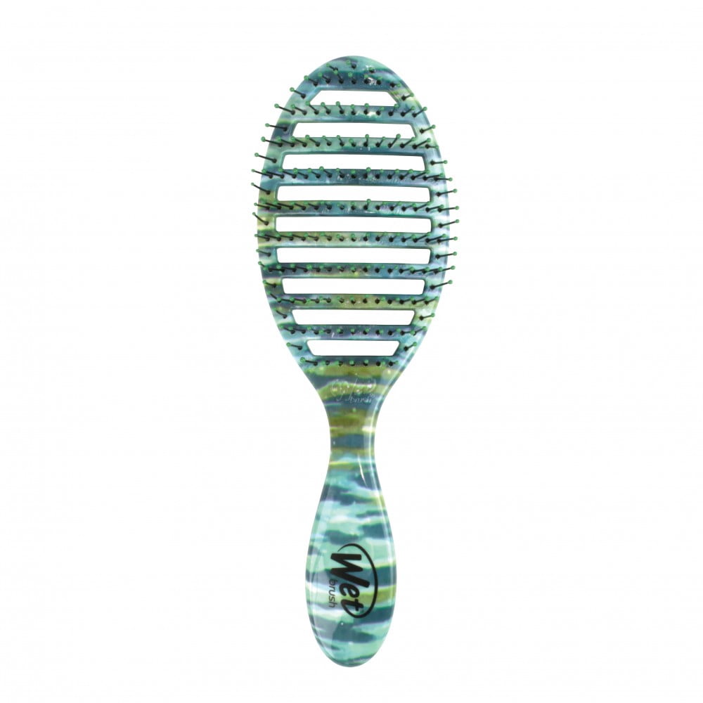 Wet Brush Speed Dry Detangle HeatFlex Bristles Hair Brush Travel Teal Multi