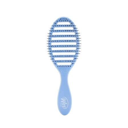 Wet Brush Speed Dry Detangler Hair Brush for Quick Heat Drying Styles Solid Sky Blue