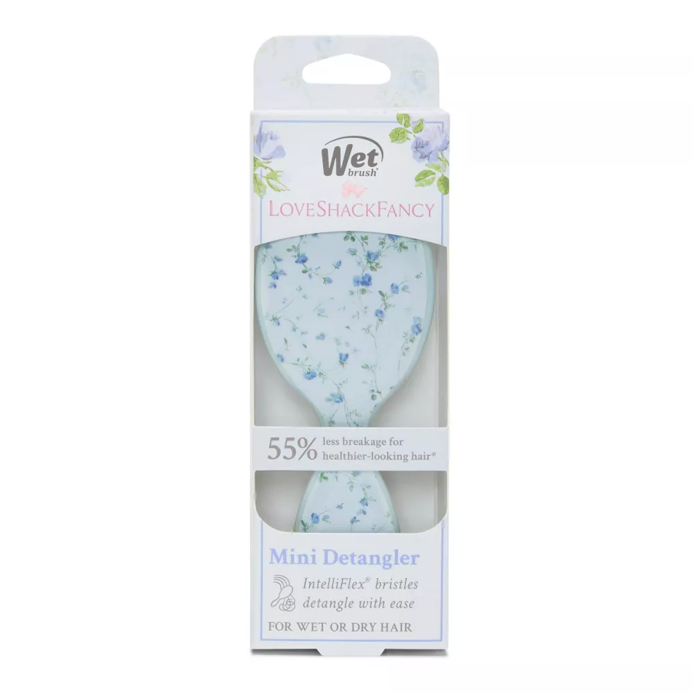 Wet Brush x LoveShackFancy Mini Detangler Hair Brush English Ivy Blue LoveShackFancy Wet Brush Mini Detangler | Mercari main image 4