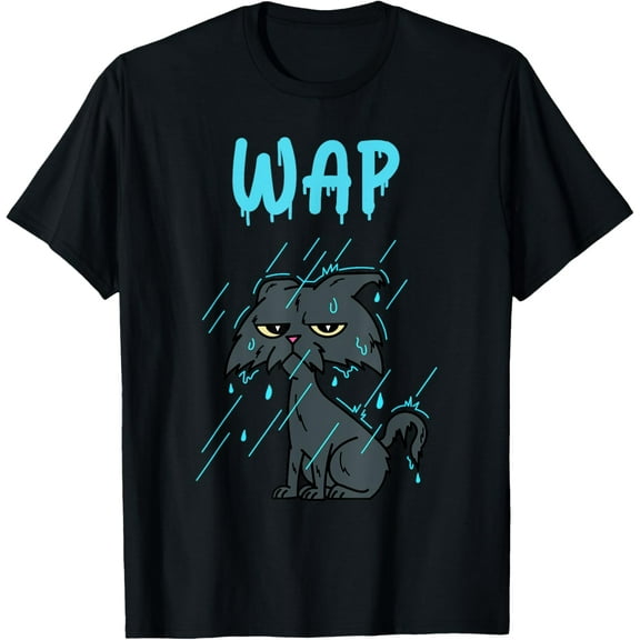 Wet Cat – WAP – With Kitty In The Rain T-Shirt Tee