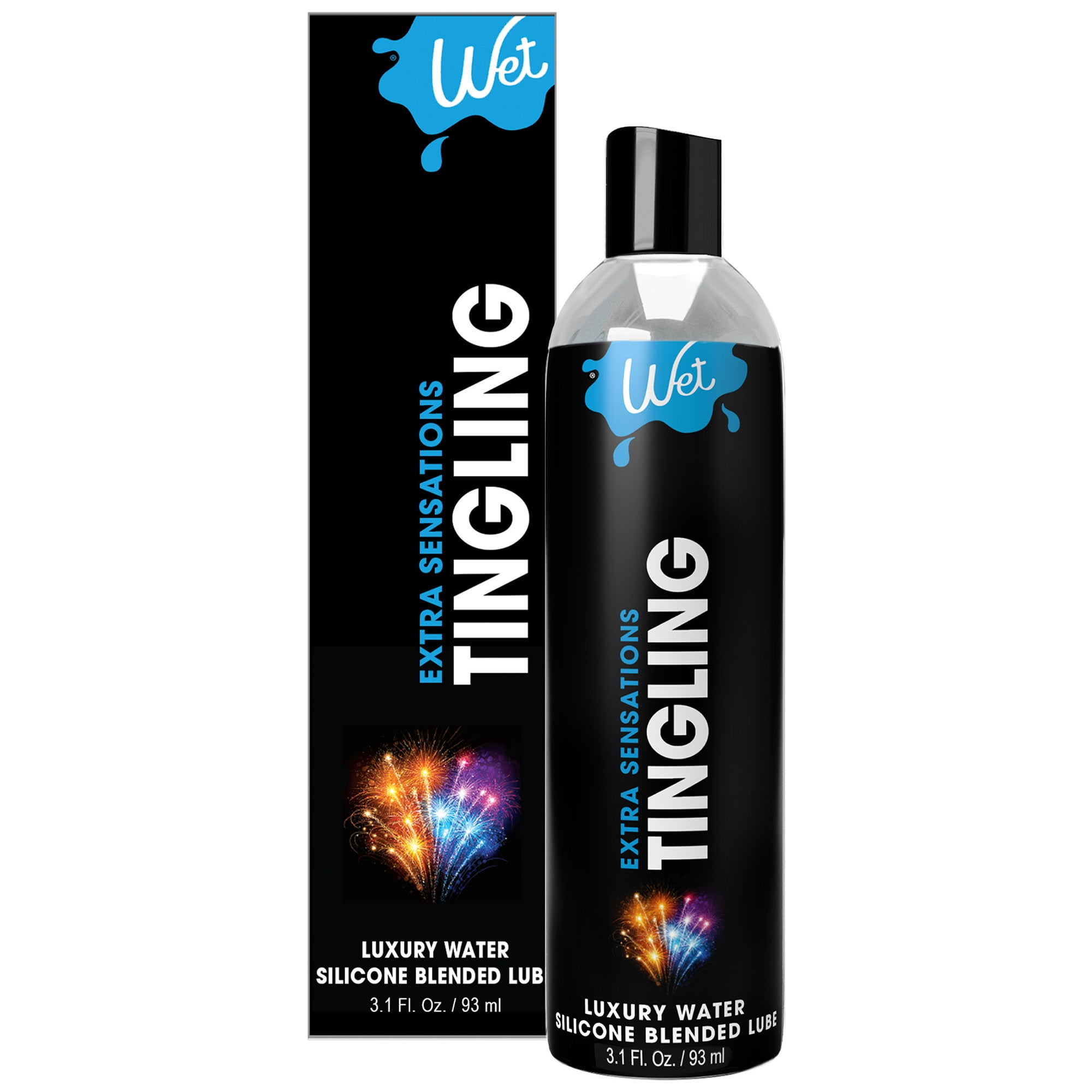 Wet Cool Tingling Hybrid Silicone & Water Blend Based Lube, Long Lasting Luxury Personal Lubricant, 3.1oz