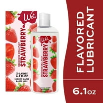 Wet Flavored Water-Based Lube, Luxury Edible Personal Lubricant, Delicious Strawberry Flavor, 6.1 fl oz