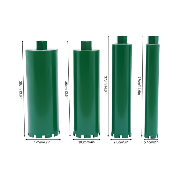 Wet Diamond Core Drill Bit Set 2" 3" 4" 5" for Brick Concrete Block Granite Marble Hole Saw Drilling Coring, 4pcs/set (2'' 3'' 4'' 5'')