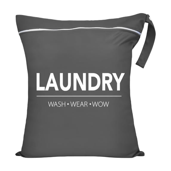 Wet Dry Bag,Large‑Capacity Waterproof Laundry Pattern Print Travel Clothing Zippered Storage Organizer for Trip Gym 14.96x18.9 Inch