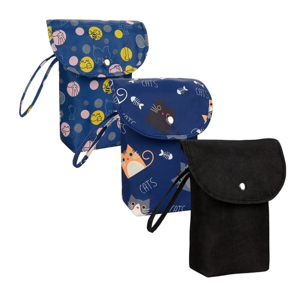 Wet Dry Bag with Zipper, Waterproof Pouch for Swimsuits & Gym Clothes, Diaper Bag Essentials, Travel, Cute Animal Print Pattern, Reusable Fun Design