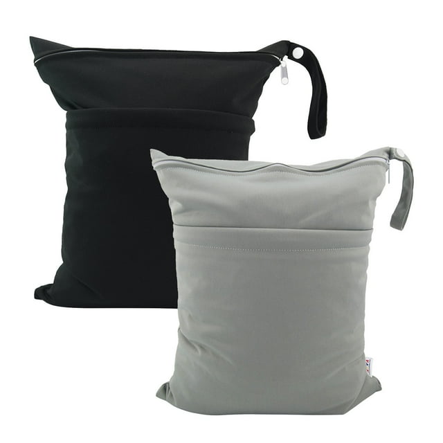 Wet Dry Bags for Baby Cloth Diapers, Washable Travel Bags, Beach, Pool