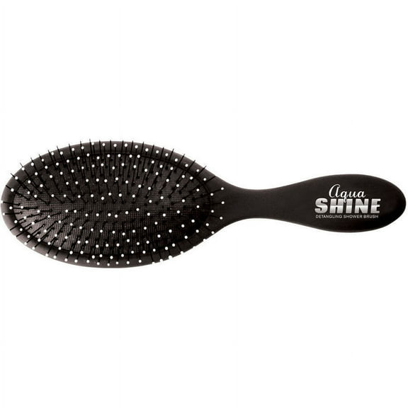 Wet Dry Brush Soft Flexible Bristles Detangles and Smooths with Ease - Black