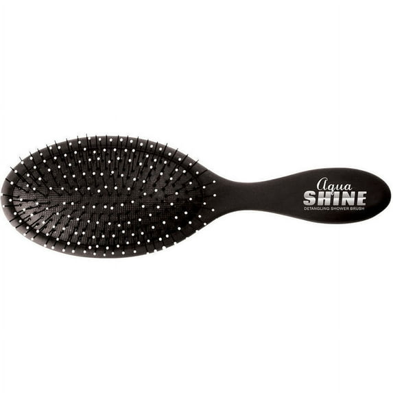Wet Dry Brush Soft Flexible Bristles Detangles and Smooths with Ease - Black