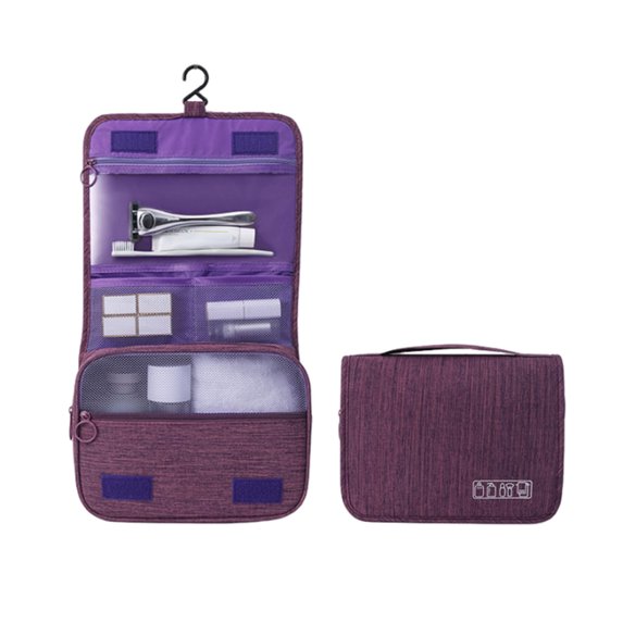 Wet Dry Cosmetic Bag, Travel Toiletry Organizer with Hanging Hook, Large Capacity Makeup Case, Multiple Compartments for Easy Storage