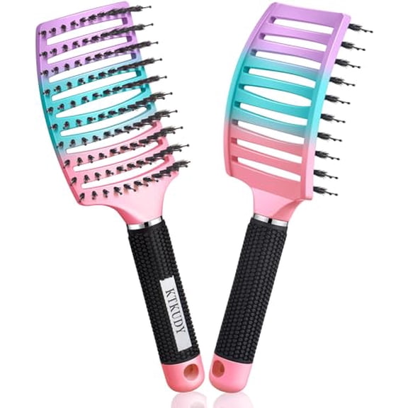 Wet or Dry Detangling Hair Brush for All Hair Types - Eliminates Knots & Reduces Breakage Hairbrush - Tangle Free Detangler Brush For Women Men & Kids, Single, 1 Count